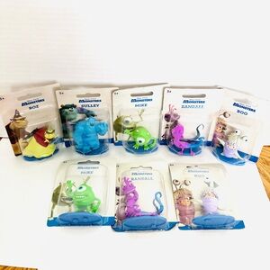 Disney Monsters Inc Mini PVC Figures Lot(8) Cake Toppers New Boo Roz Sulley